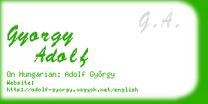 gyorgy adolf business card
